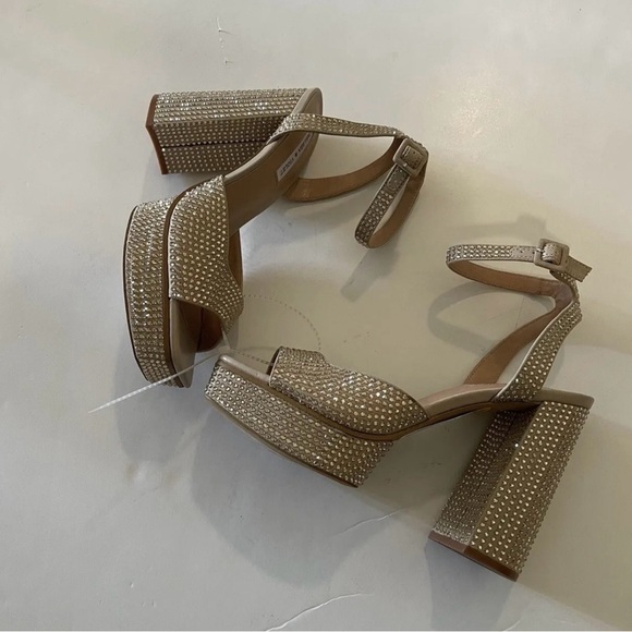 Embellished Rhinestone Platform Dress Sandals - Picture 8 of 8